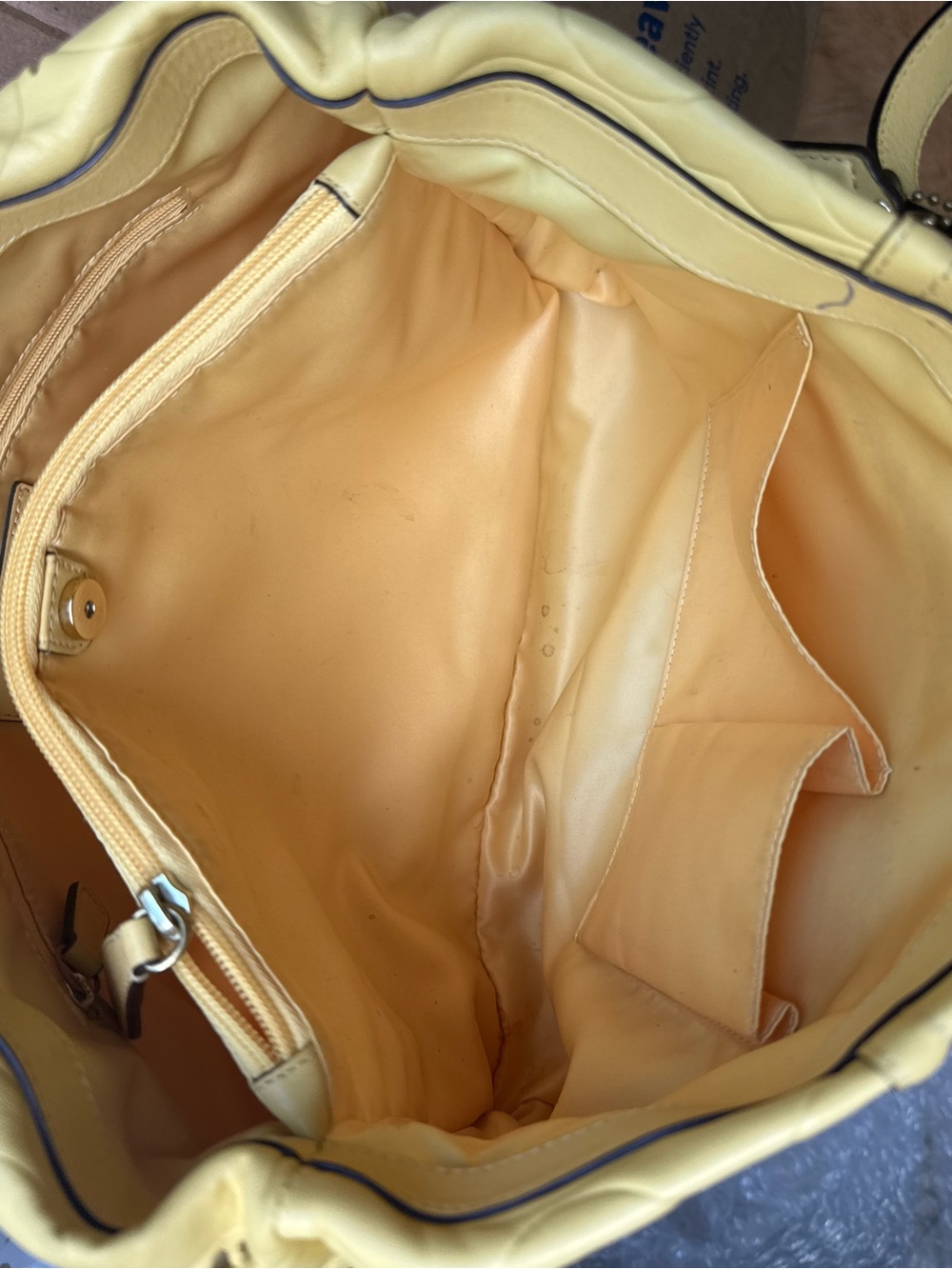 2013 Coach Ashley Lace Eyelet Leather Carryall F21883 – Vintage-Era Rare Yellow - Picture 15 of 16